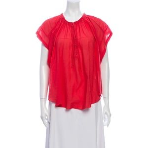 IRO tie neck blouse cotton/ viscose.